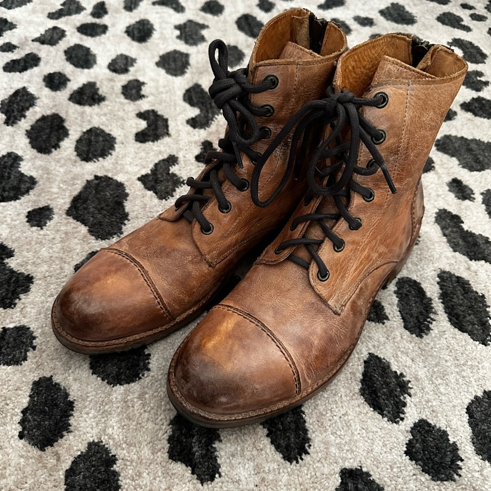 Bed Stu Brown Lace Up Boots